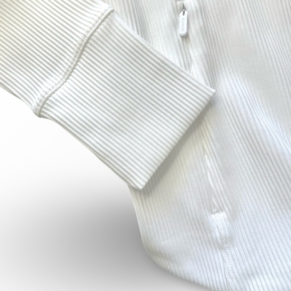 NWT ATHLETA Salutation Ribbed Jacket, White - Picture 5 of 5